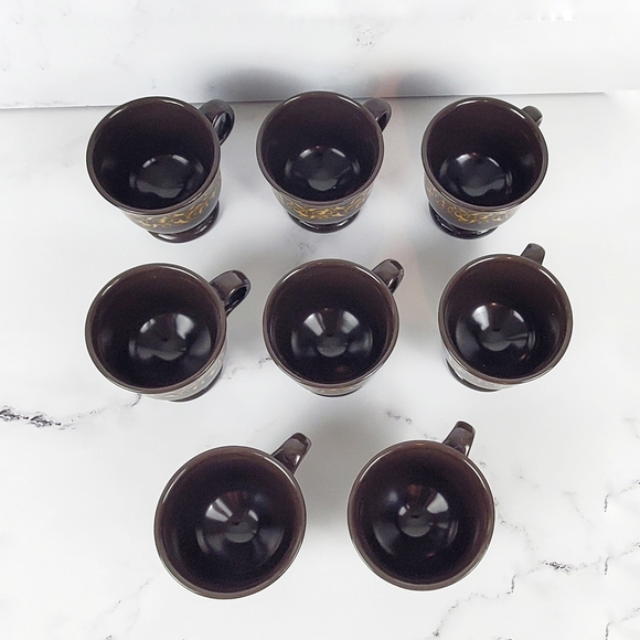 Vintage Franciscan Earthenware Footed Coffee Cups - Picture 3 of 6